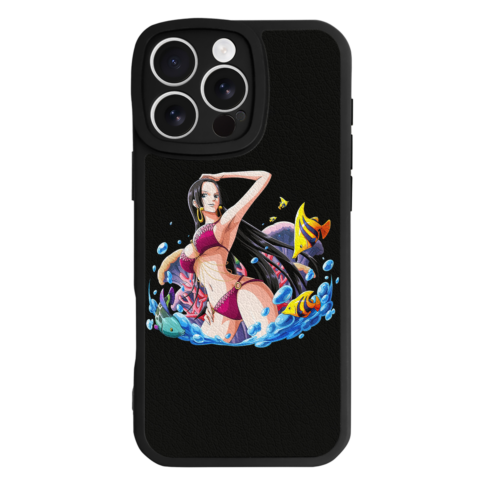 （画像用） ワンピース ボア・ハンコック ONE PIECE Boa·Hancock 【iPhone 16シリーズ対応】シリコンスマホケース（レザー調） 材質：シリコン